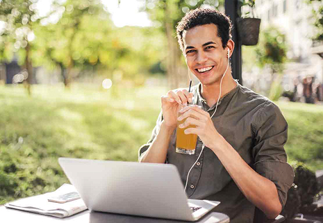 Person enjoying Good Mood drink